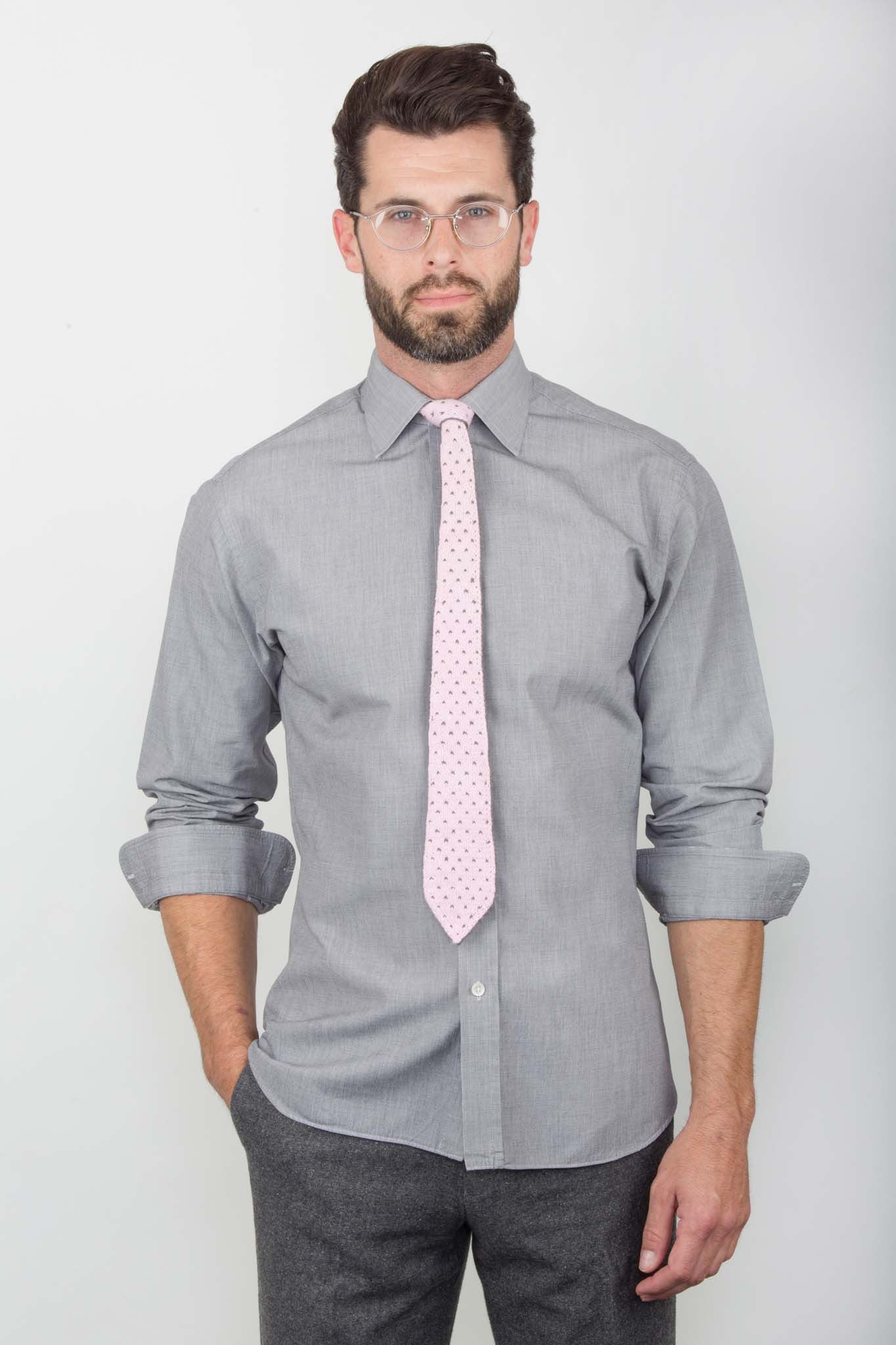 Elliott Double Knit Tie & Pocket Square – James Cox Knits