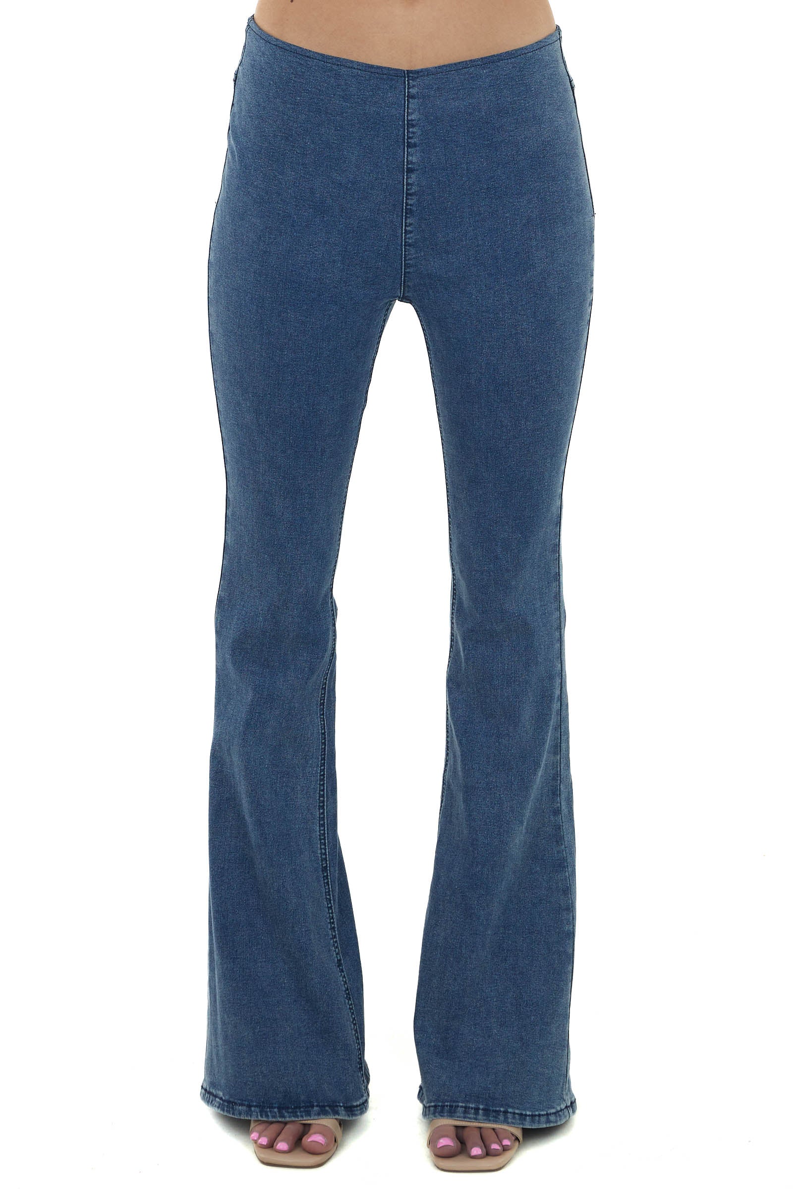 Denim High Rise Flare Jeggings