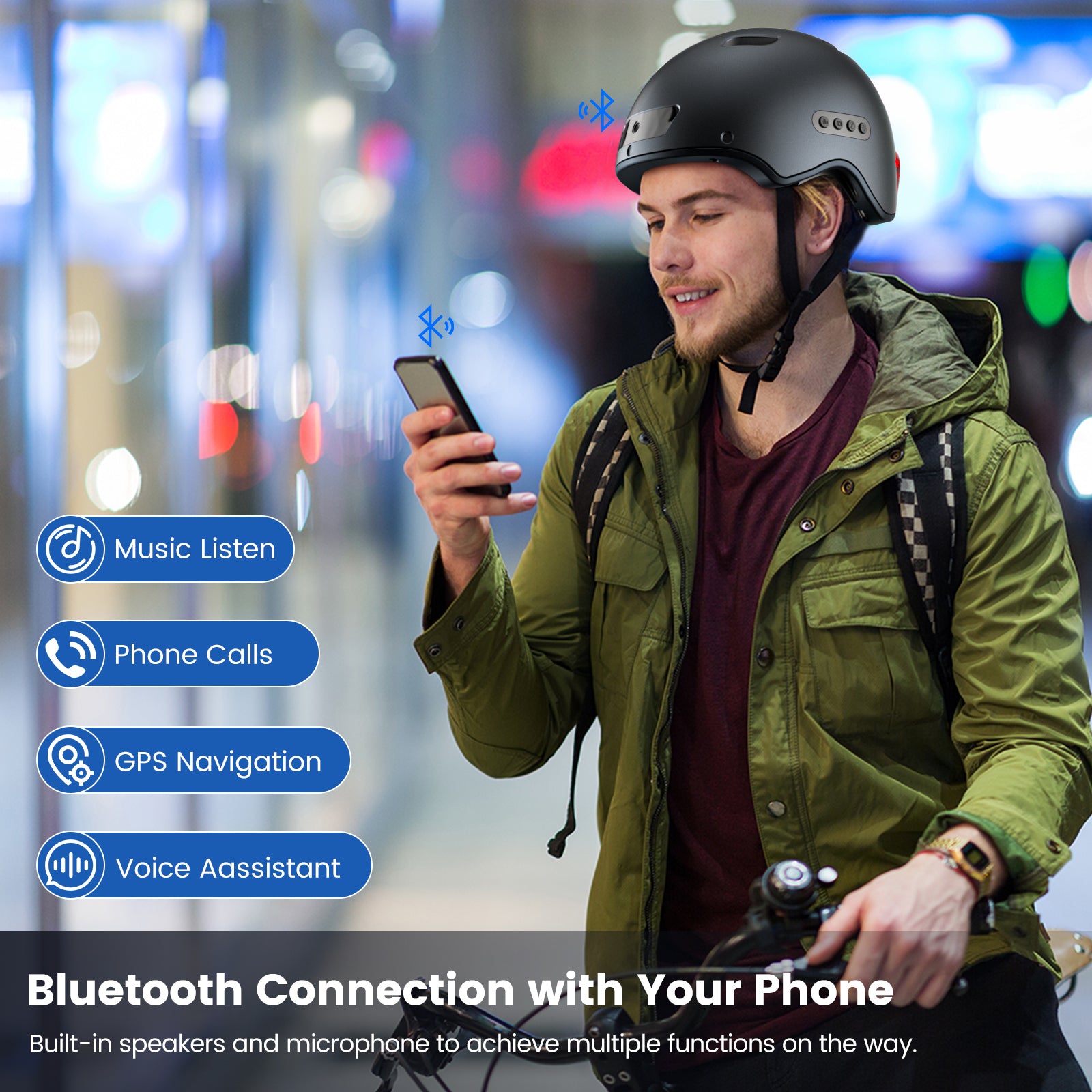 bike helmet with built in speakers