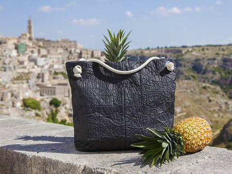 pineapple leather bag