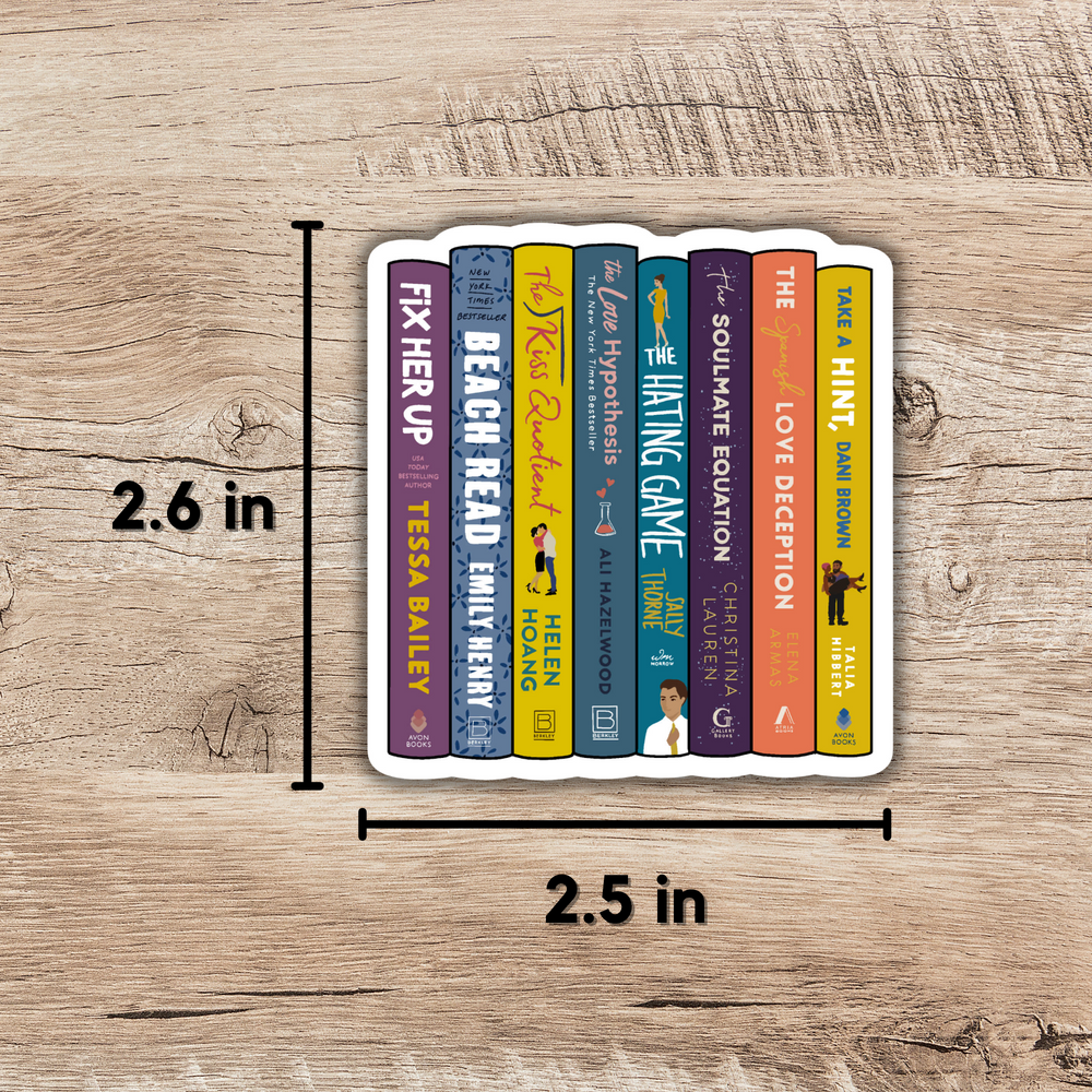 Colleen Hoover Bestsellers Book Stack Sticker