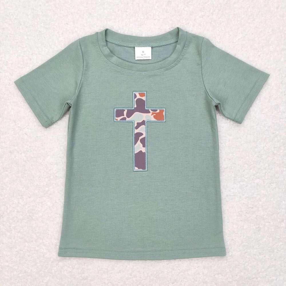 Camo Applique' Cross Top