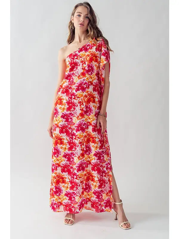 ELSIE FLORAL PRINT SLIT DRESS