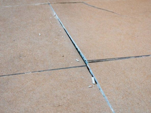 Tiles with a grout line 