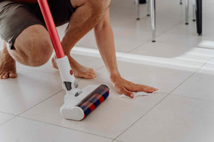 Vacuumed large geometric pastel exterior tiles 