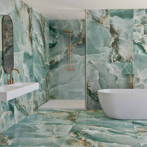  Marble bathroom large tiles