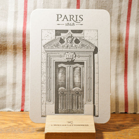 Card Parisian Building Champs-Élysées by L'Atelier Letterpress