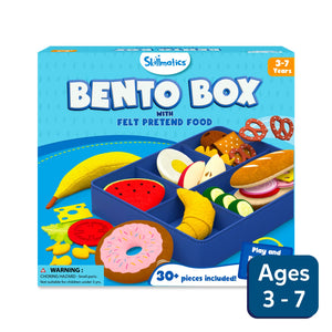 Blue Bento Box | Felt Pretend Play Food Items (ages 3-7) - Skillmatics US