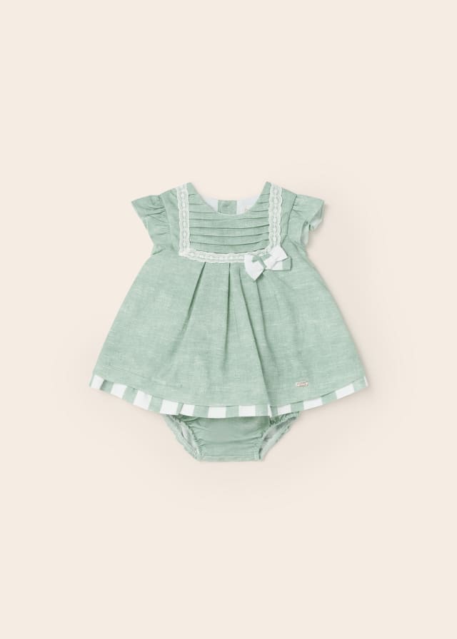 Mayoral Baby Girls Linen Dress With Matching Knickers 1821 – Bella Sienna