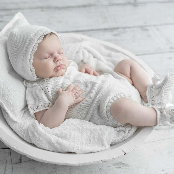 tenedor borde carga Mac ilusion Baby Traditional Newborn/Reborn Four Piece Fine Knitted Ou –  Bella Sienna
