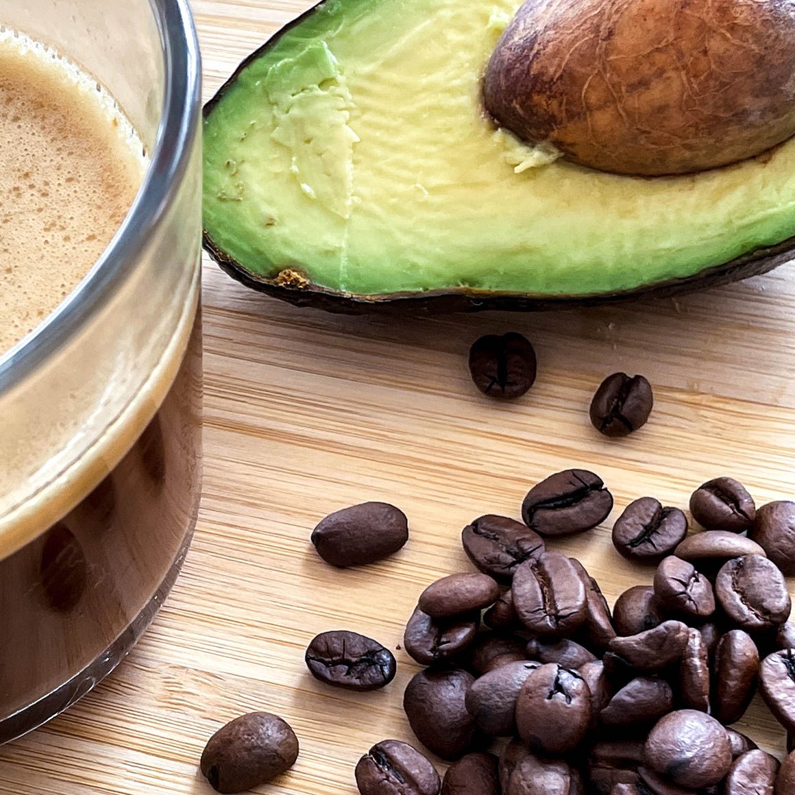 Pair flavored coffee with avocado to meet fat requirements on a keto diet