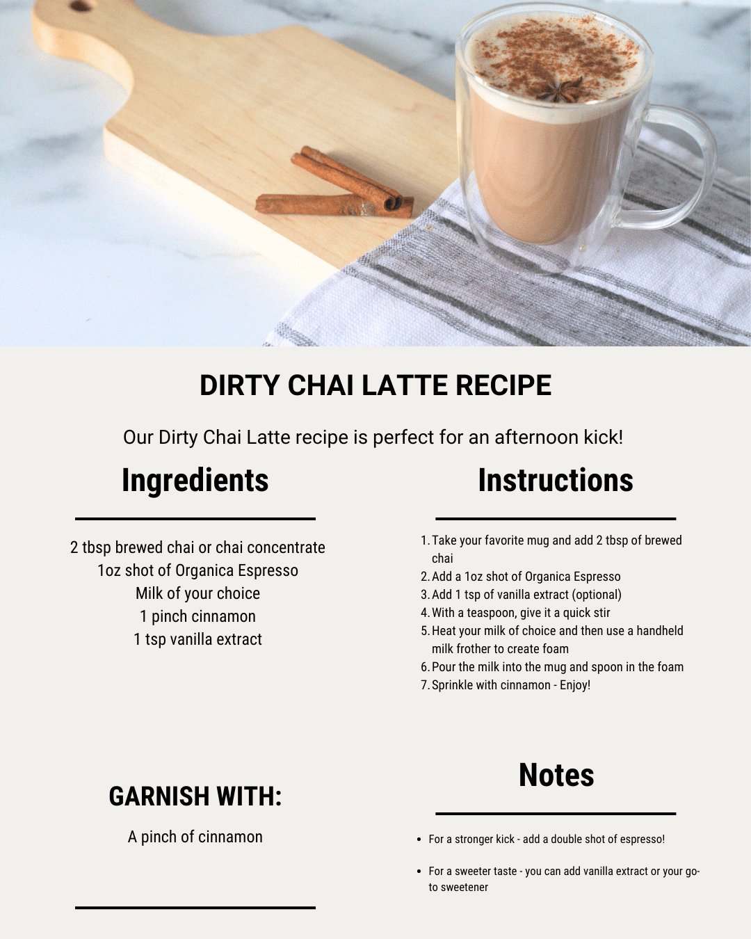 Dirty Chai Latte Recipe