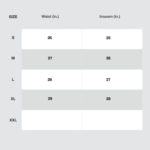 women bottom size chart