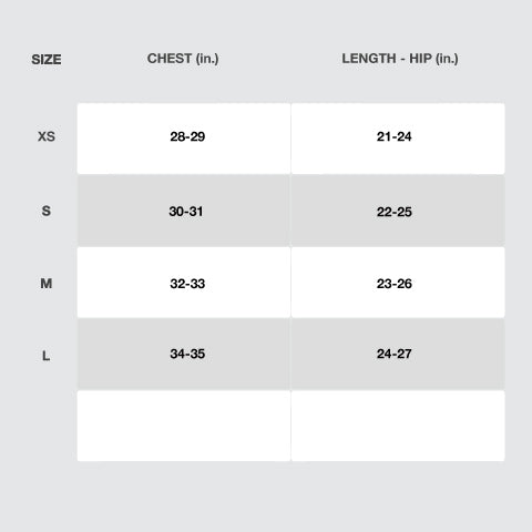 Size Guide - B Essentials