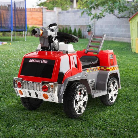 Fire Truck Kids Ride On Toy Car Electric - Red & Grey for great outdoor play, Ride On Fire Truck lets junior play the fire rescue hero with lots of great fun