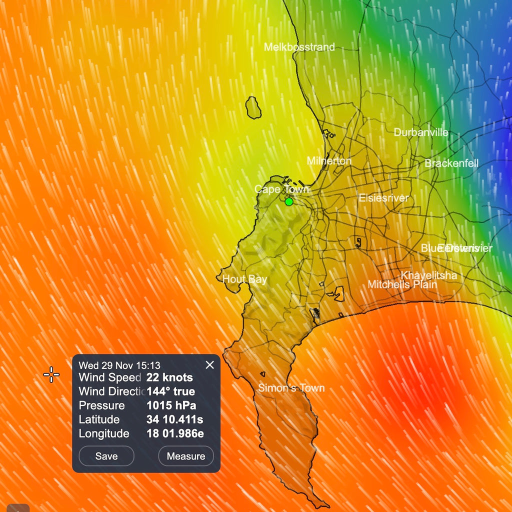 Red Bull King of the Air Cape Town Forecast PredictWind 22 Knots