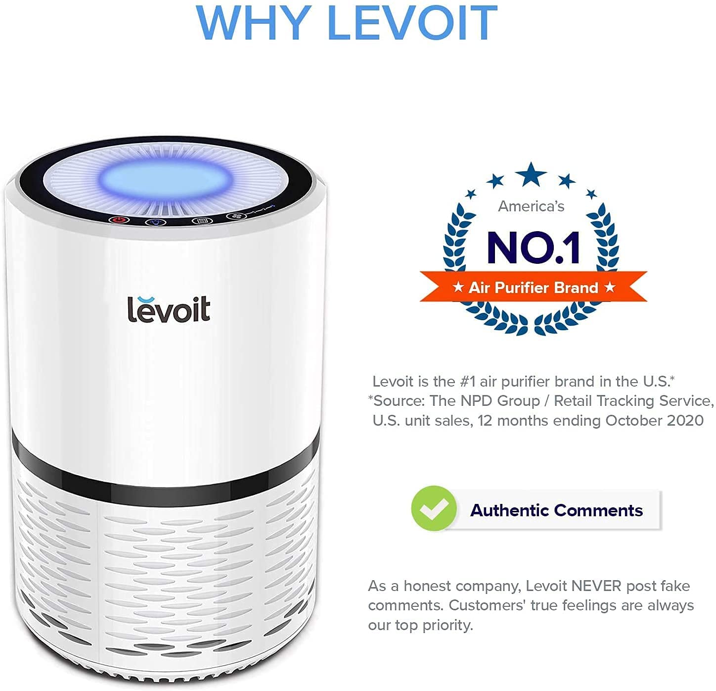 LEVOIT-LV-H132 Personal True HEPA Air Purifier