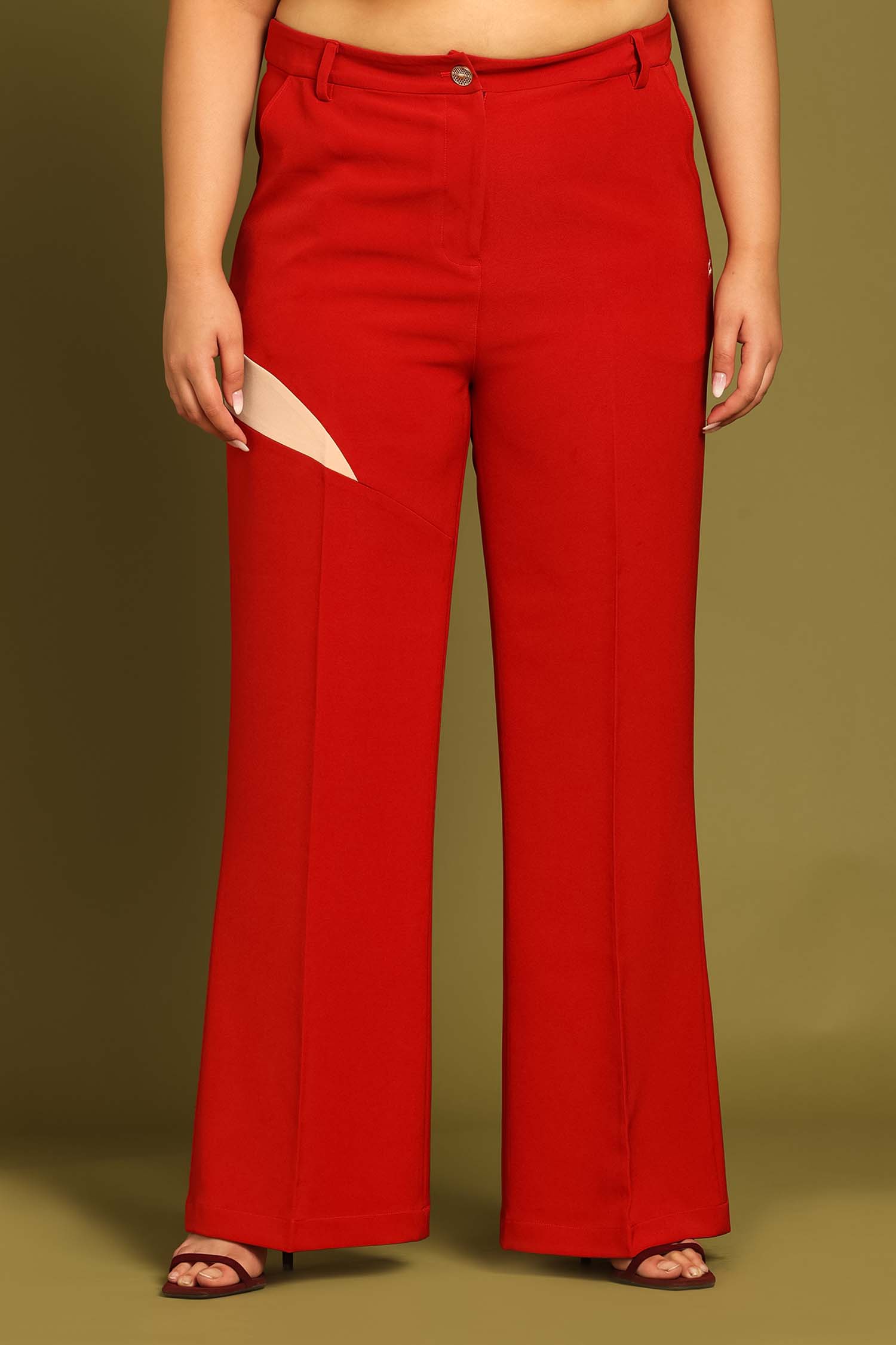 Buy Red Trousers  Pants for Women by NEUDIS Online  Ajiocom