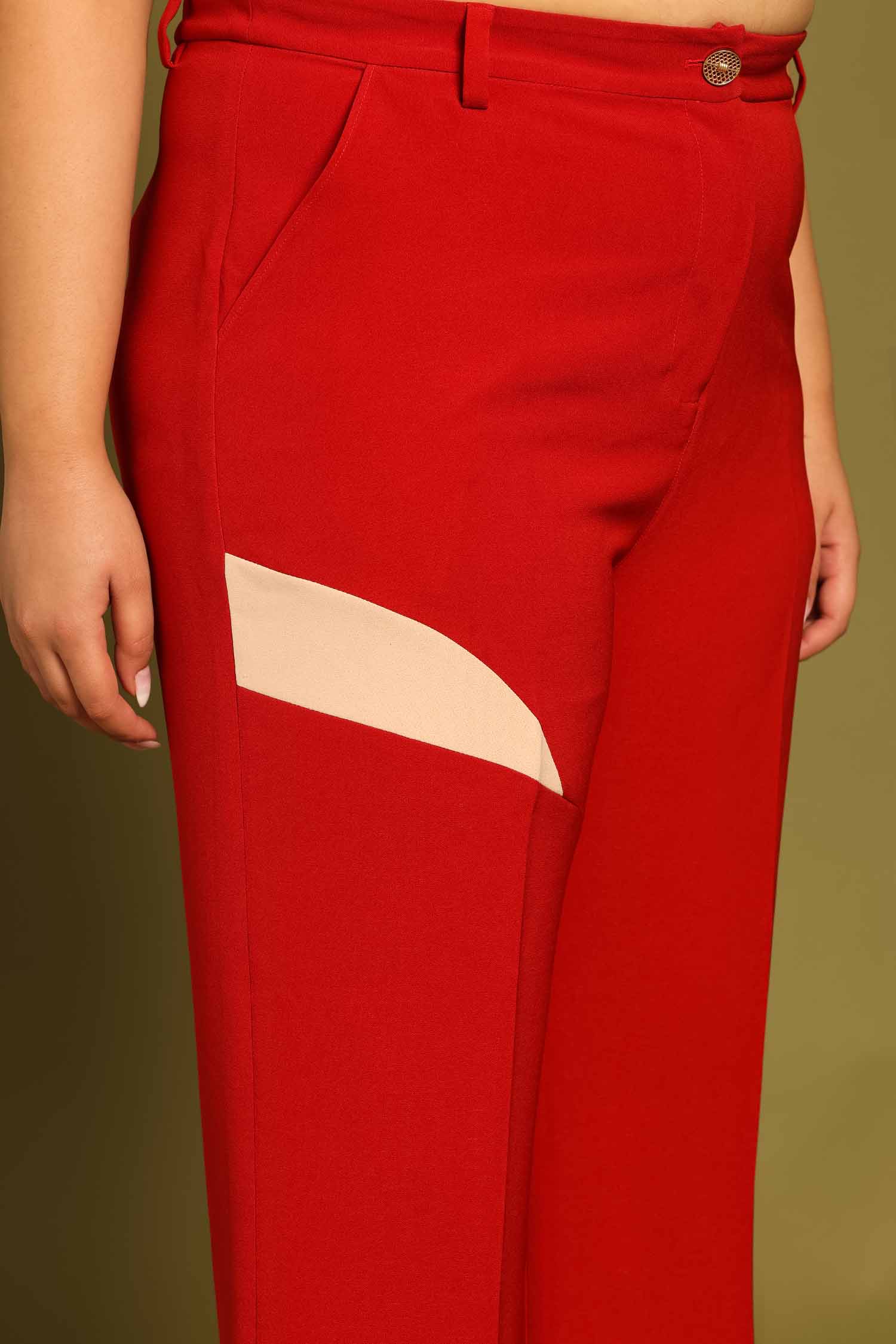 Twinset Red Flare Trousers  Ferraris Boutique