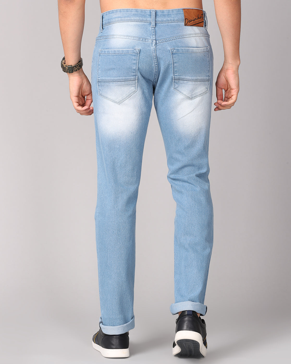 Admiral Blue Heavy Faded Denim Slim Fit Jeans