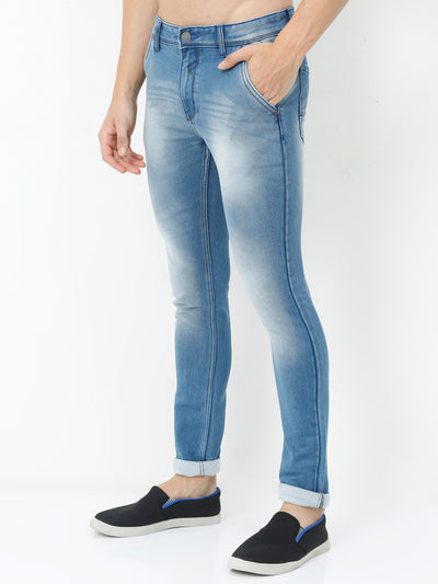 Faded Denim Slim Fit Jeans