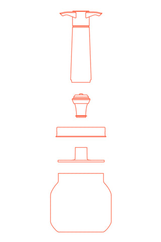 Kaug LidAdapt cannabis storage. use LidAdapt + stopper + pump + amber mason jar to vacuum seal.