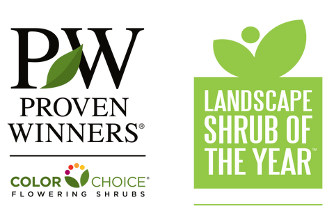 Almanac Planting Co Proven Winners Color Choice Flowering Shrubs Logo to the Left of Proven Winners Landscape Shrub of the Year Award