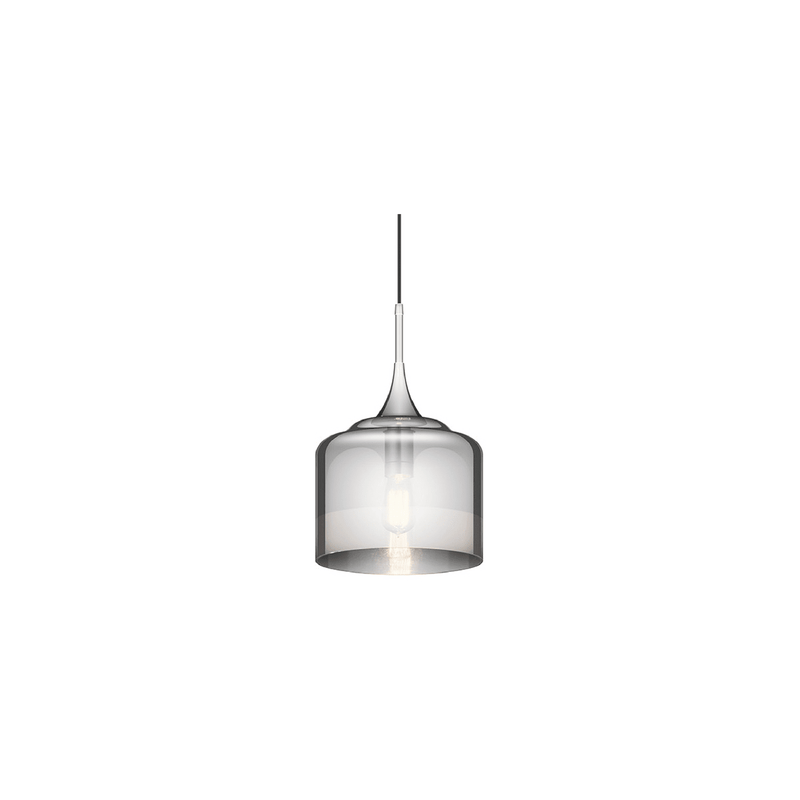 pendant light chrome and glass