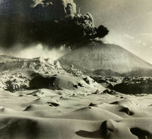 Load image into Gallery viewer, RPPC Volcano Desert Ash Mexico Paricutin Michoacan Eruption Trimmed Stapled
