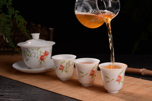 Bamboo Shoots Porcelain Tea Cups * Set of 4 — Yunnan Sourcing Tea Shop