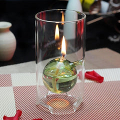 Candlelight Dinner Romantic Cylinder Smokeless Oil Lamp Christmas, Wedding Decor