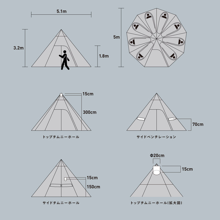 StoveTent Nona T/C / ストーブテント ノナ T/C