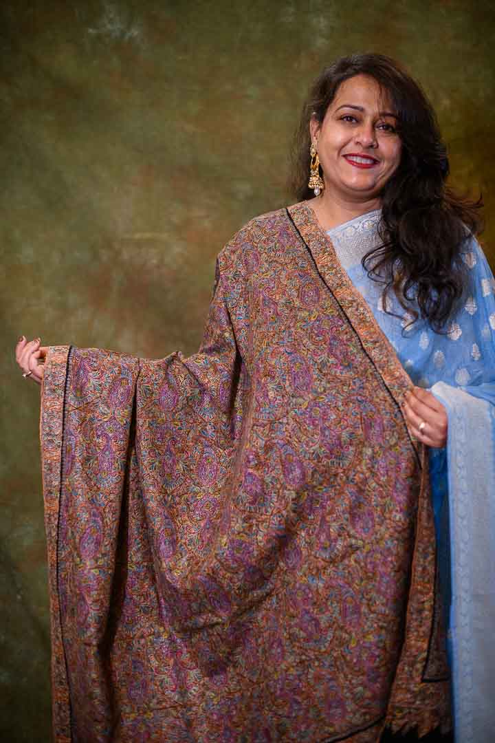 Kalamkari Pashmina Shawls – Himagauri Sarees