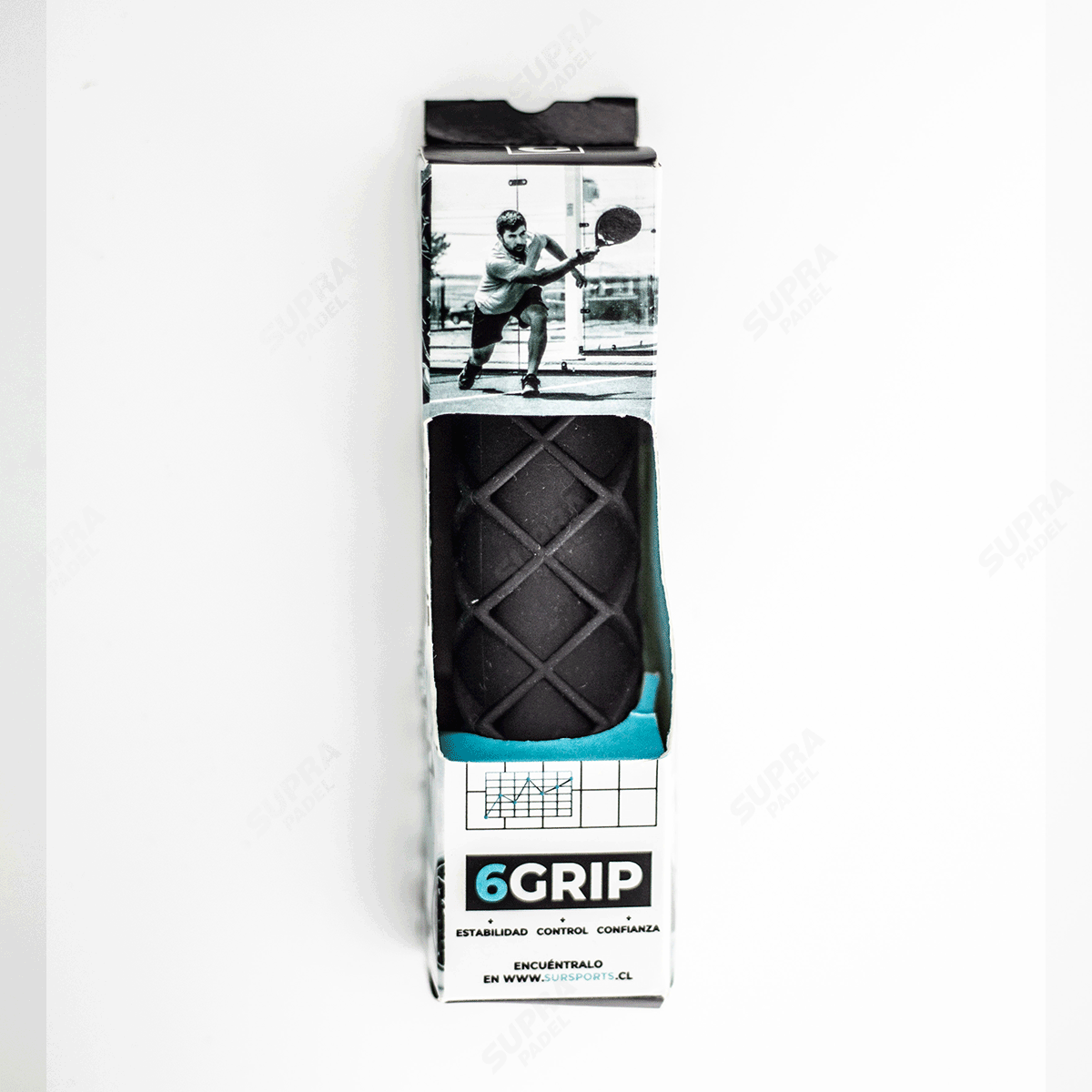 Protector Pala Padel No+Crash Fibra Carbono Negro Talla XL