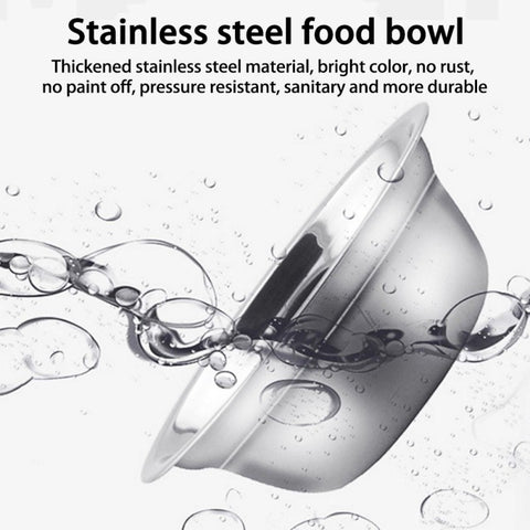 Automatic Stainless Steel Food Bowl with Water Dispenser
