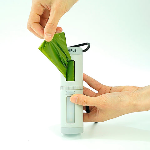 Outdoors Dog Poop Dispenser Multi-functions With LED Flashlight