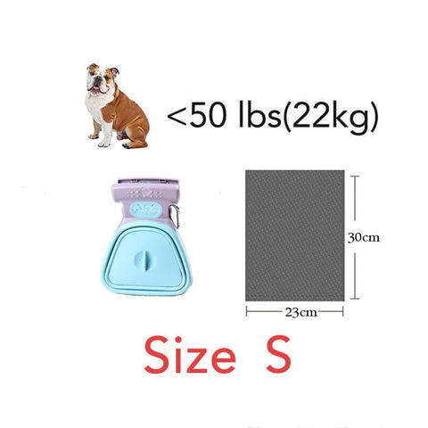 Dog Poop Bag Dispenser Travel Foldable Pooper Scooper - Size