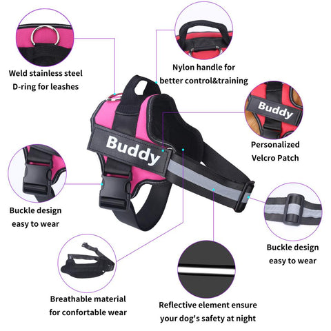personalized-no-pull-dog-harness-features