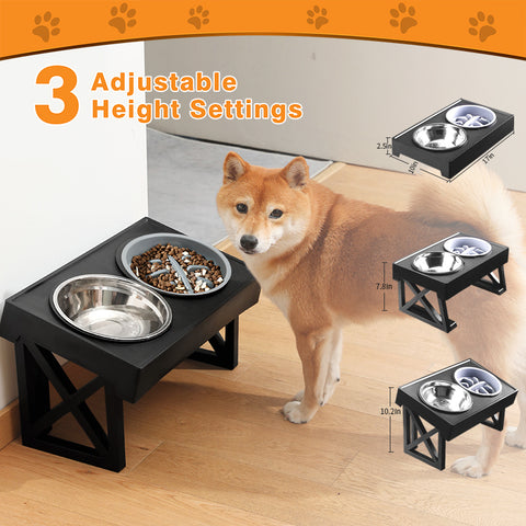 Adjustable Food and Water Dog Bowl Stand - Features