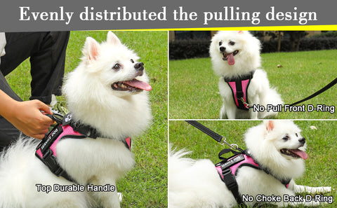 No pull Reflective Tactical Dog Harness With Free Patches