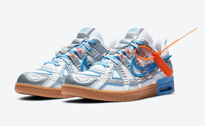 off white nike rubber dunk unc