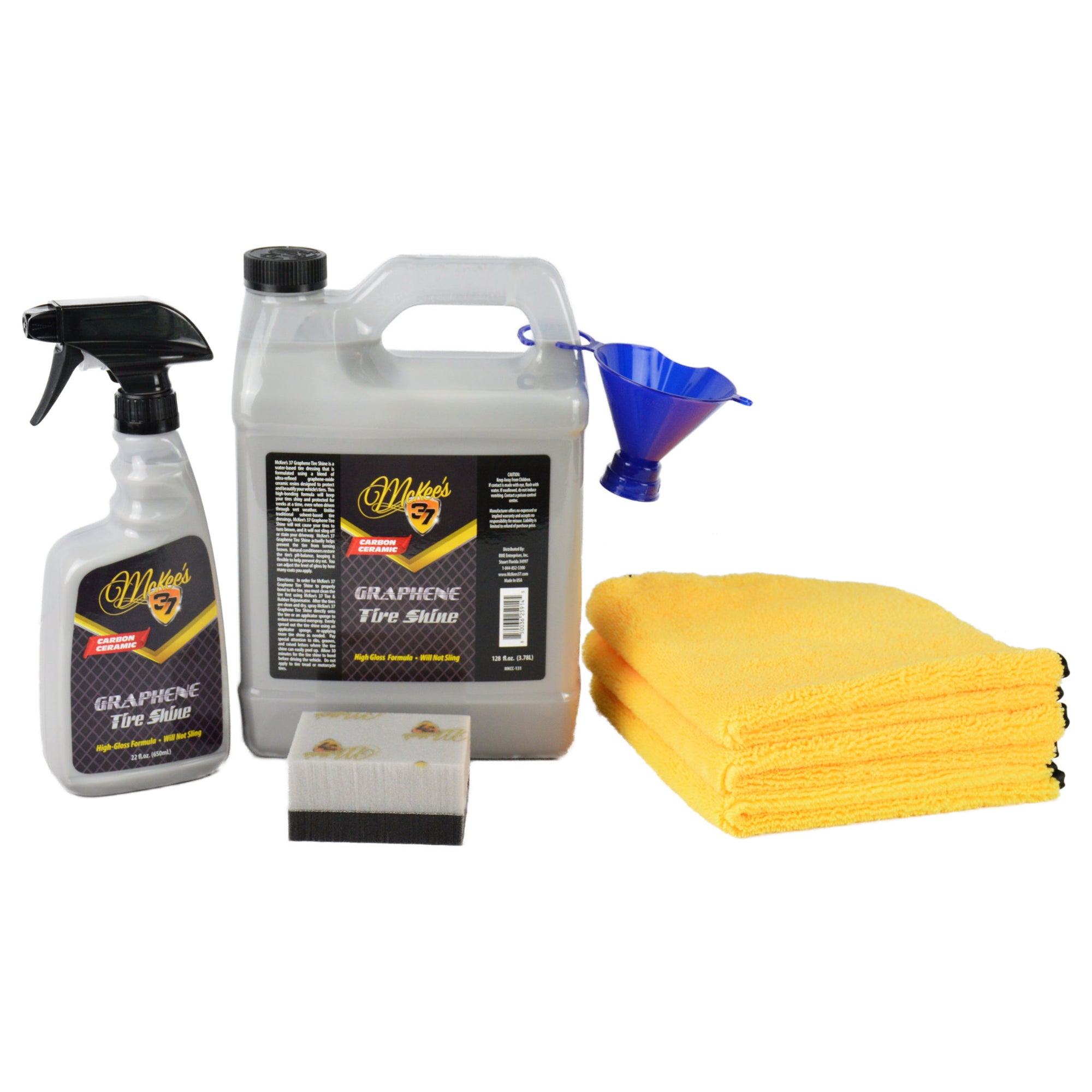Ethos Graphene Shine - Trim & Tire Shine Spray, High Sheen, Non Greasy, Sling Free Finish! Conditions and Protects Rubber with UV Protection (Gallon)
