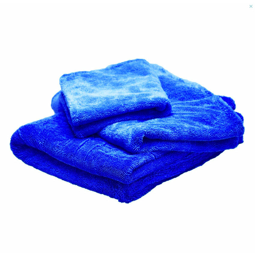 Monarch M915104B Waffle Microfiber Cloths - 16 x 16 - Blue 12 Pack, 12