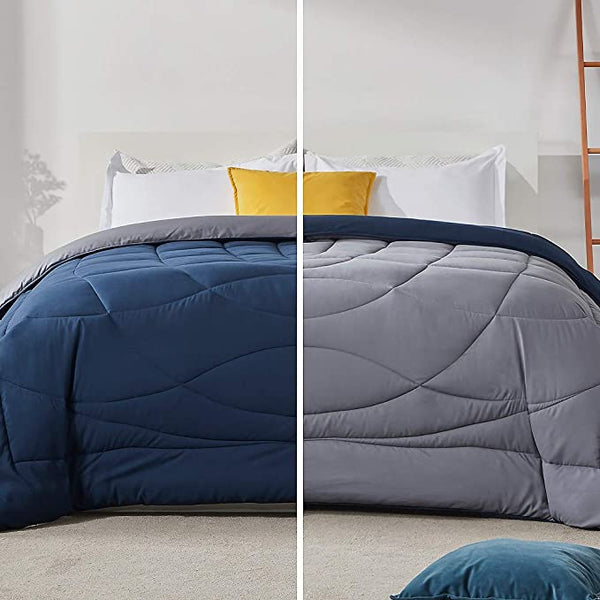 The Best Down Alternative Comforter on Amazon-SLEEP ZONE Reversible All Season Quilted Down Alternative Comforter