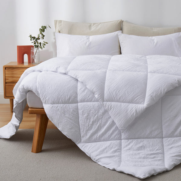 Make Your Bed Look Luxurious With A Hotel Collection Down Alternative Comforter-PeaceNest All Season Crinkle Down Alternative Comforter (100% Recycled Material)