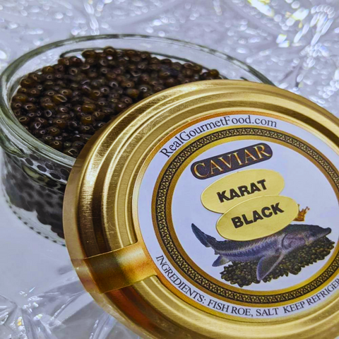 Premium Osetra Karat Black Caviar by Real Gourmet Food