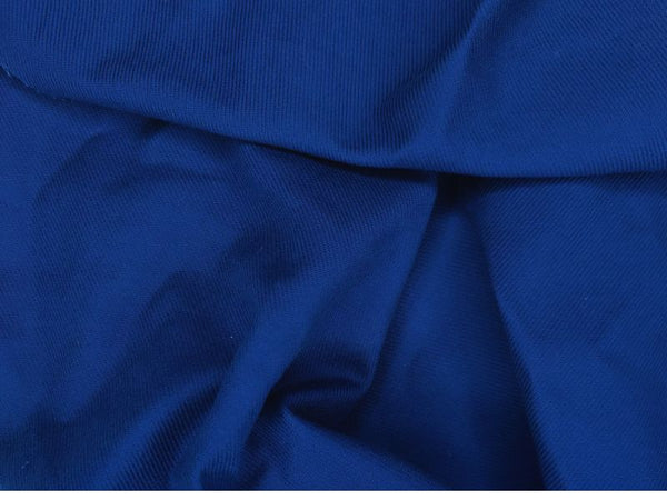 Zoom sur la texture du tissu Sergé Bleu Cobalt