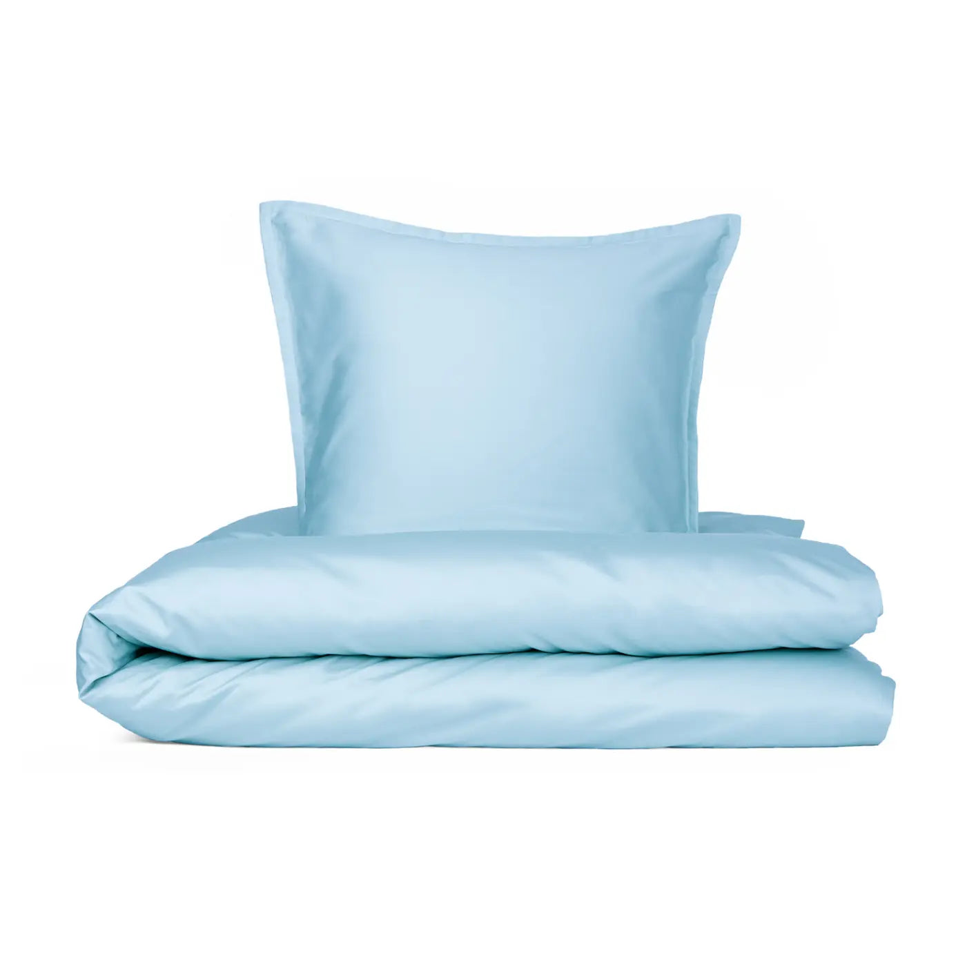 Billede af Enkelt sengetøj Egyptisk bomuld lys blå