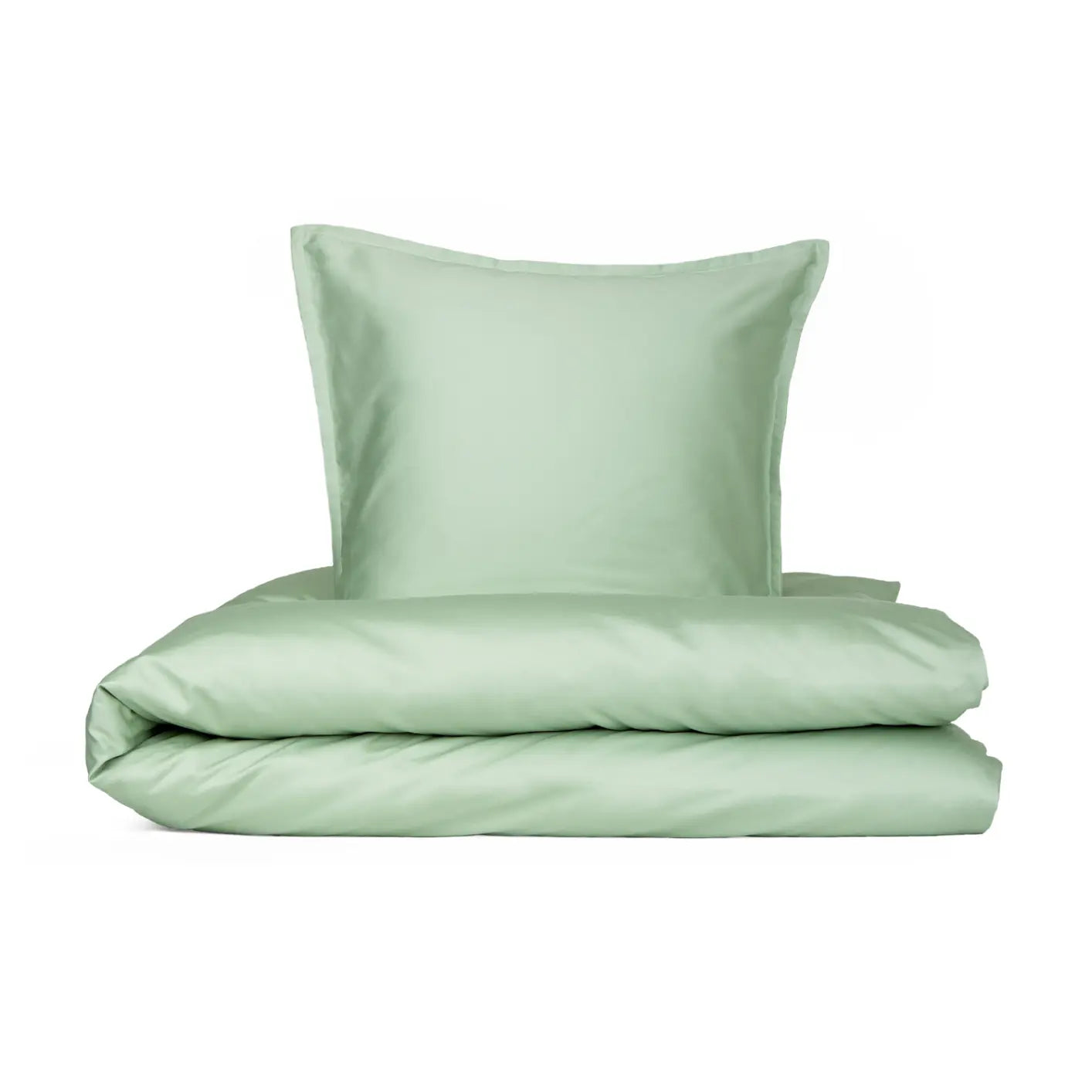 Se Enkelt sengetøj Egyptisk bomuld douce grøn hos Nordic Weaving