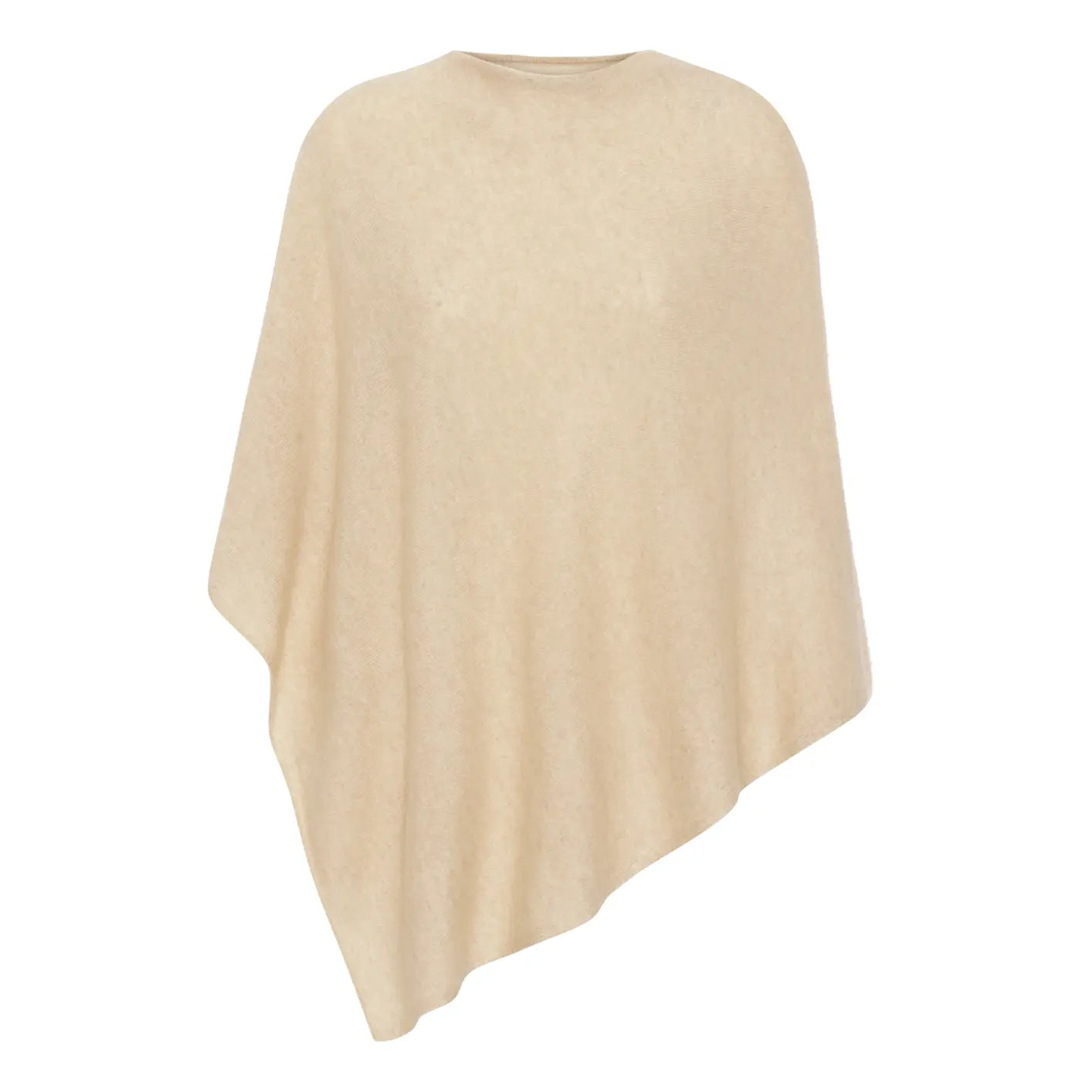 Cashmere poncho beige